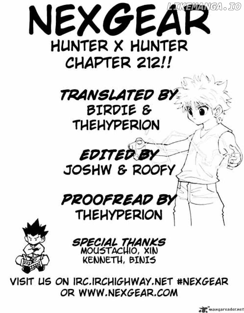 Hunter X Hunter chapter 212 - page 1