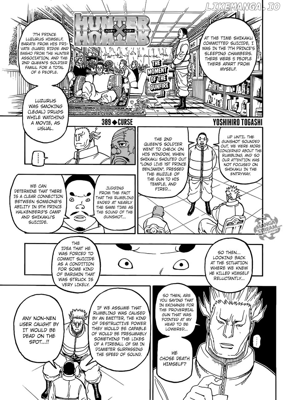 Hunter X Hunter chapter 389 - page 1