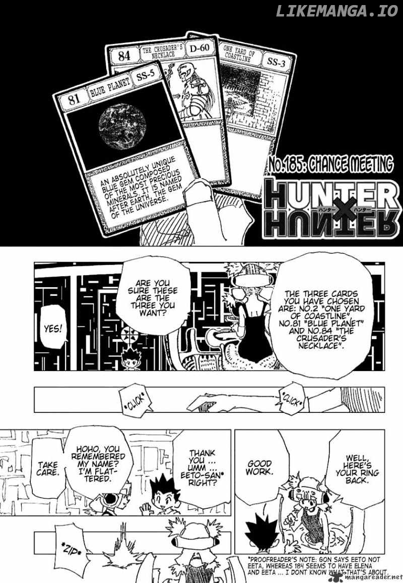 Hunter X Hunter chapter 185 - page 3