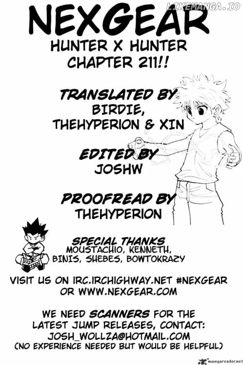 Hunter X Hunter chapter 211 - page 1